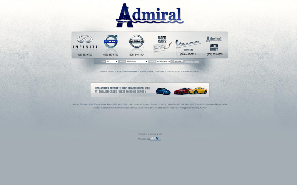 Admiral Auto Group Auto Dealer Portal sites Auto Dealer Portal site Design