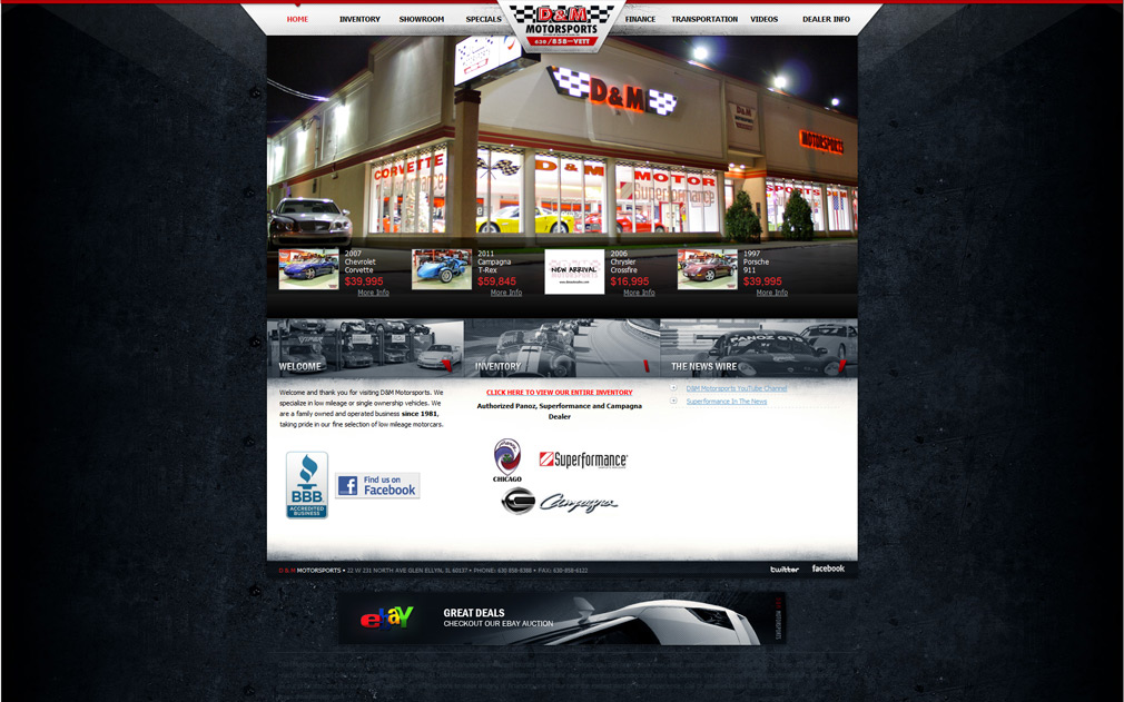 D and M Auto Sales Auto Dealer site Design Auto Dealer Inventory
