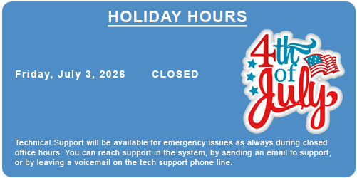 Holiday Hours - 4th of July